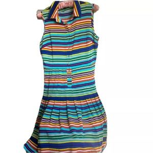 Calvin Klein Vibrant Multicolored Stripes Dress